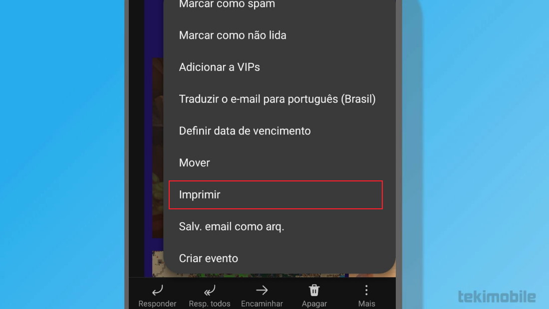 Por fim vá em Imprimir