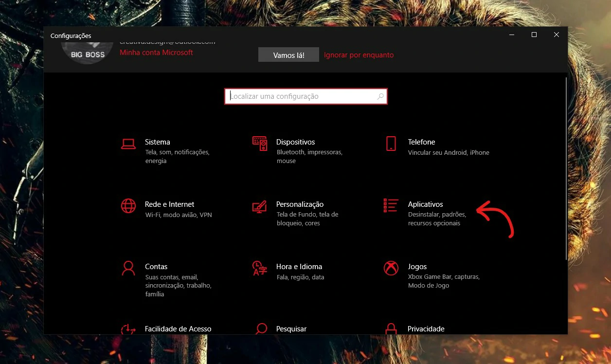 Selecione Aplicativos - como desinstalar microsoft edge