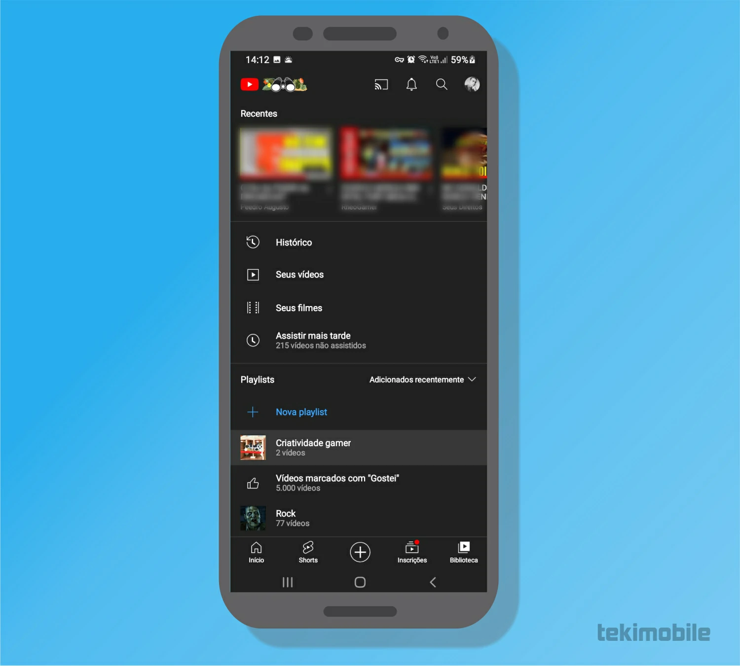 Selecione a playlist que gostaria de remover - Como deletar uma playlist do YouTube
