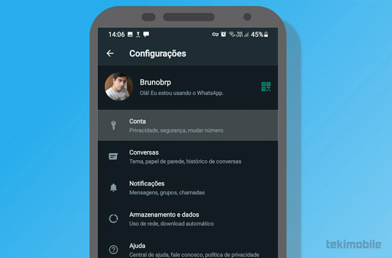 Toque em Conta - Como ver os números bloqueados no WhatsApp