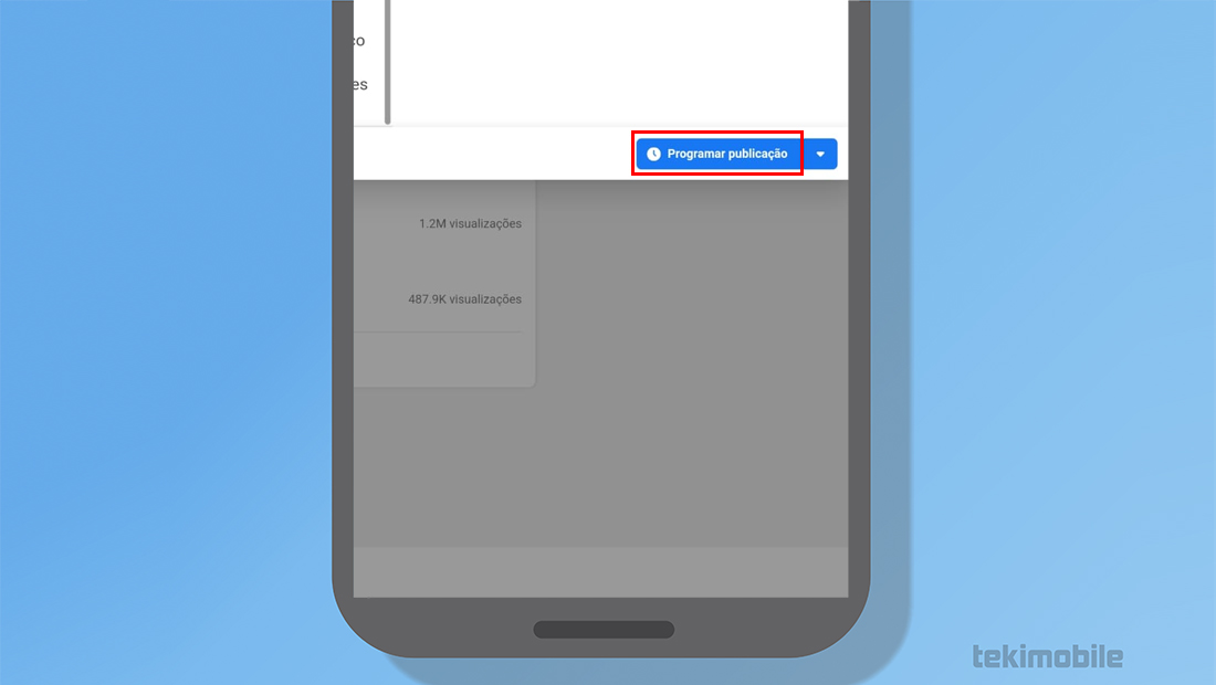 Toque em Programar publicação