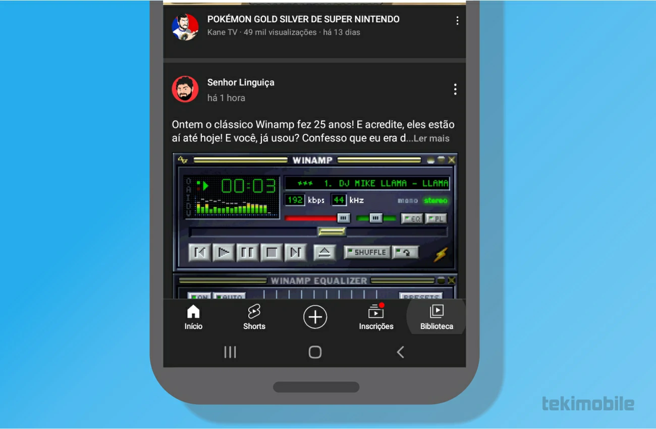 Toque sobre Mais Opções - Como deletar uma playlist do YouTube