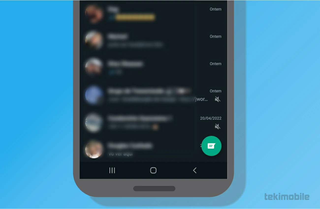 Toque sobre conversas - Como deletar contato do WhatsApp