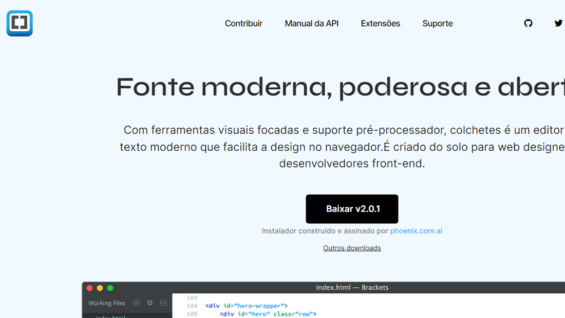 Um editor HMTL desenvolvido pela Adobe