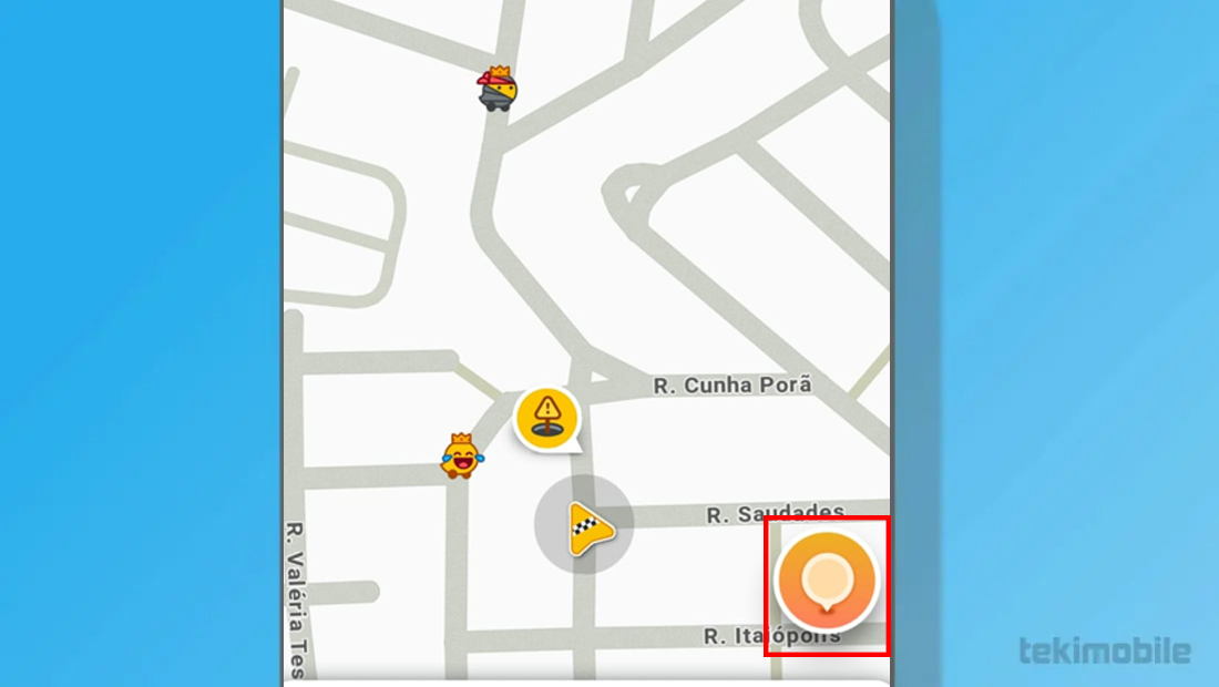 A opção de alertas fica facilmente localizada