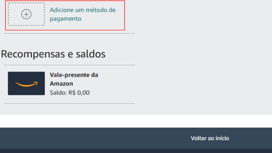 A opção está localizada a esquerda do site