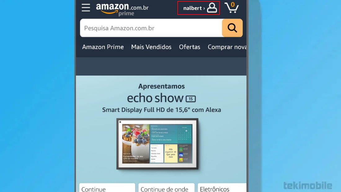 A opção está no canto superior direito