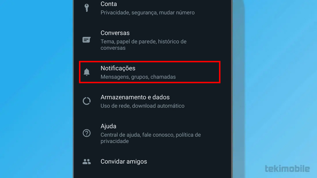 Ajuste suas notificações