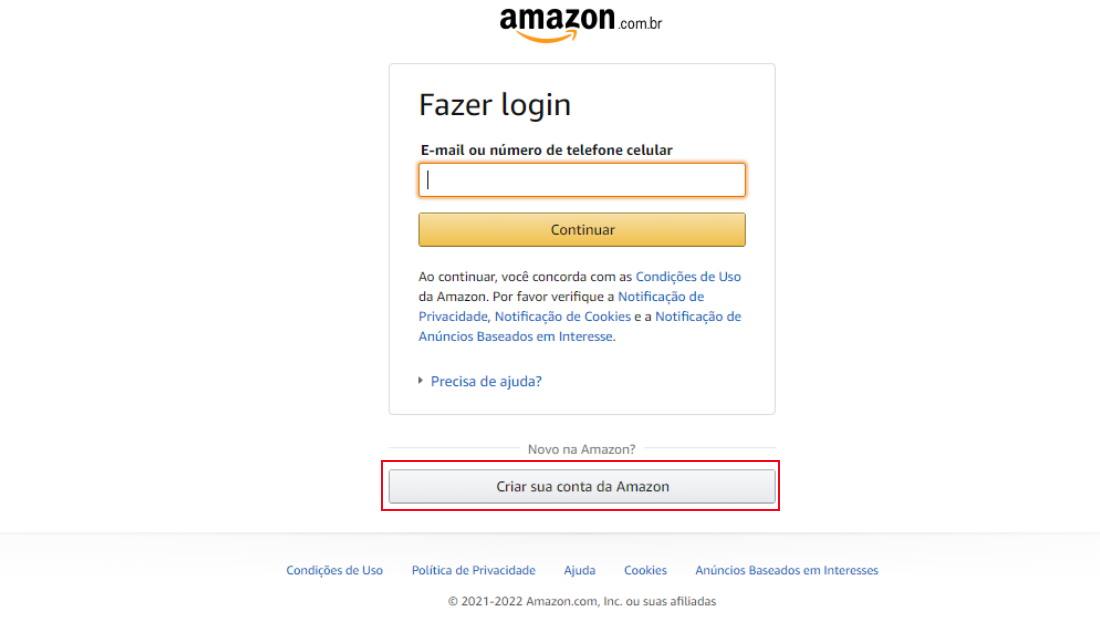 Aprenda como abrir conta na Amazon