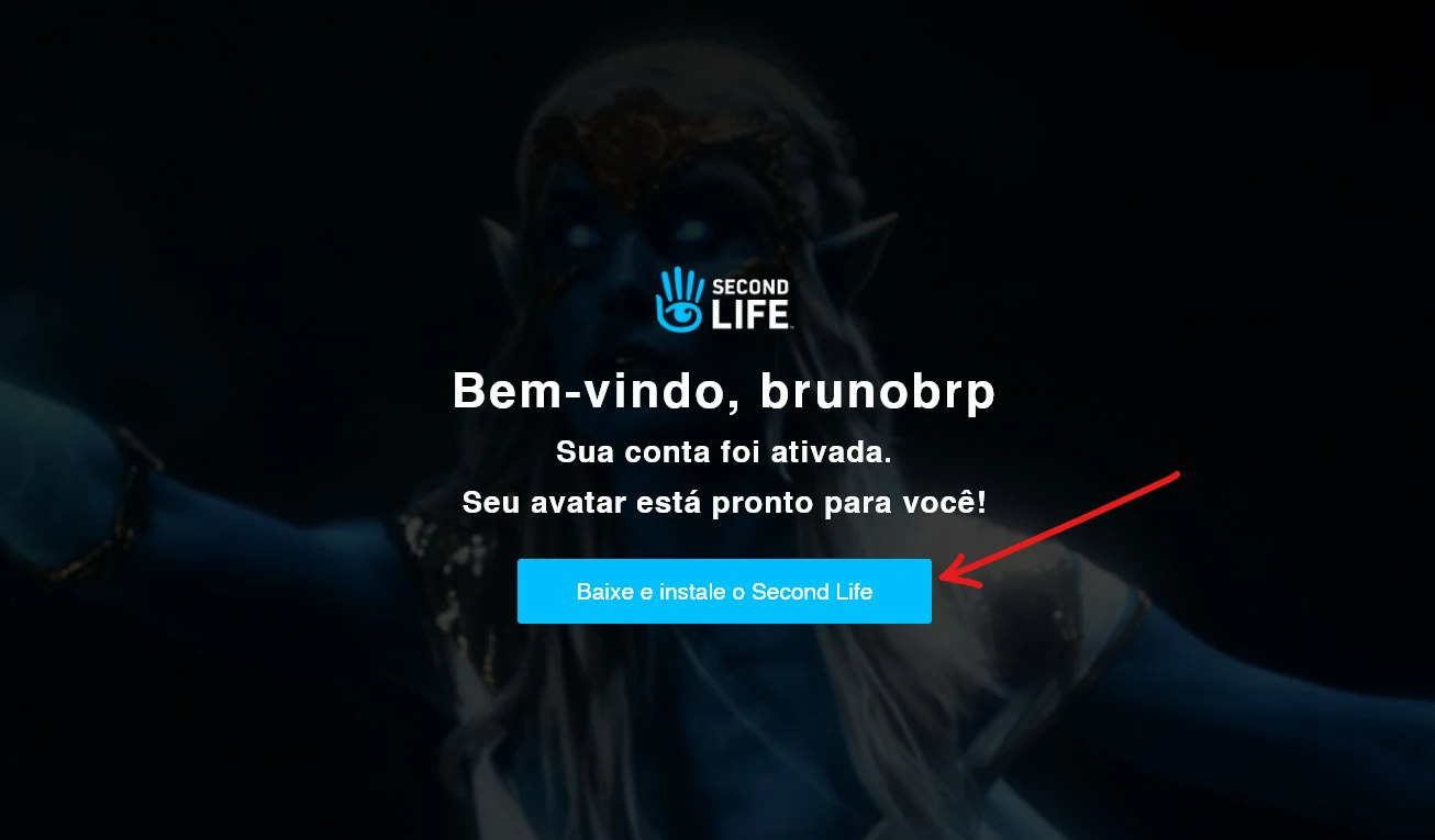 Clique em Baixe e instale - como baixar e instalar o second life