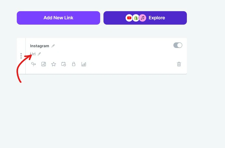 Clique em URL - Como fazer um Linktree passo a passo