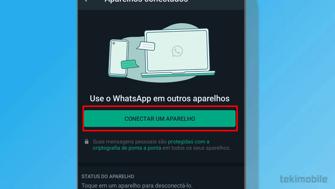 Depois basta mirar seu celular ao QR Code