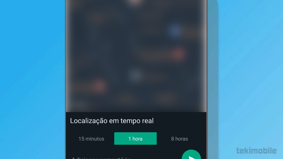 Escolha o tempo que será compartilhado