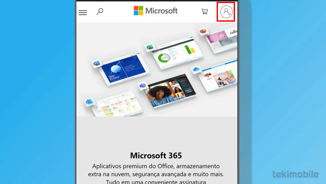 Faça o login pelo próprio celular