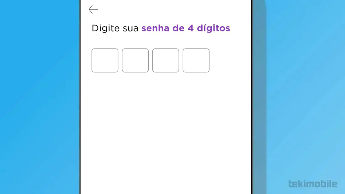 Insira a senha para finalizar o processo