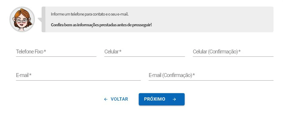 Insira suas informações de contato- Como se inscrever no Enem online