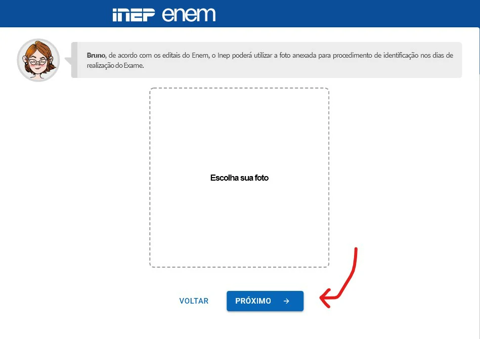 Insira uma foto - Como se inscrever no Enem online
