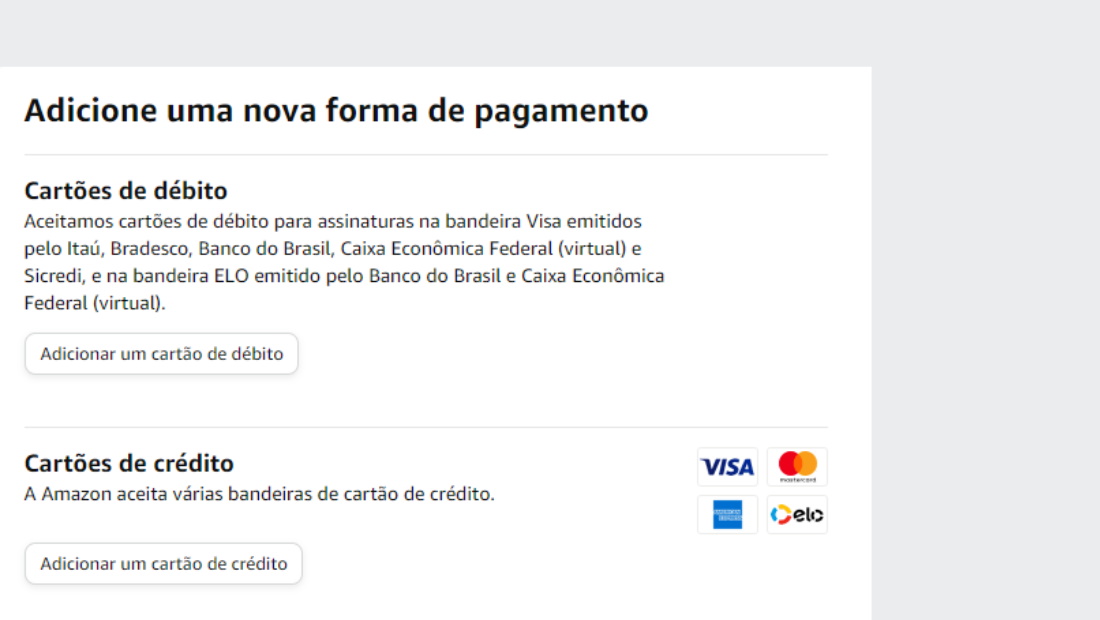 O site aceita muitas formas de pagamento