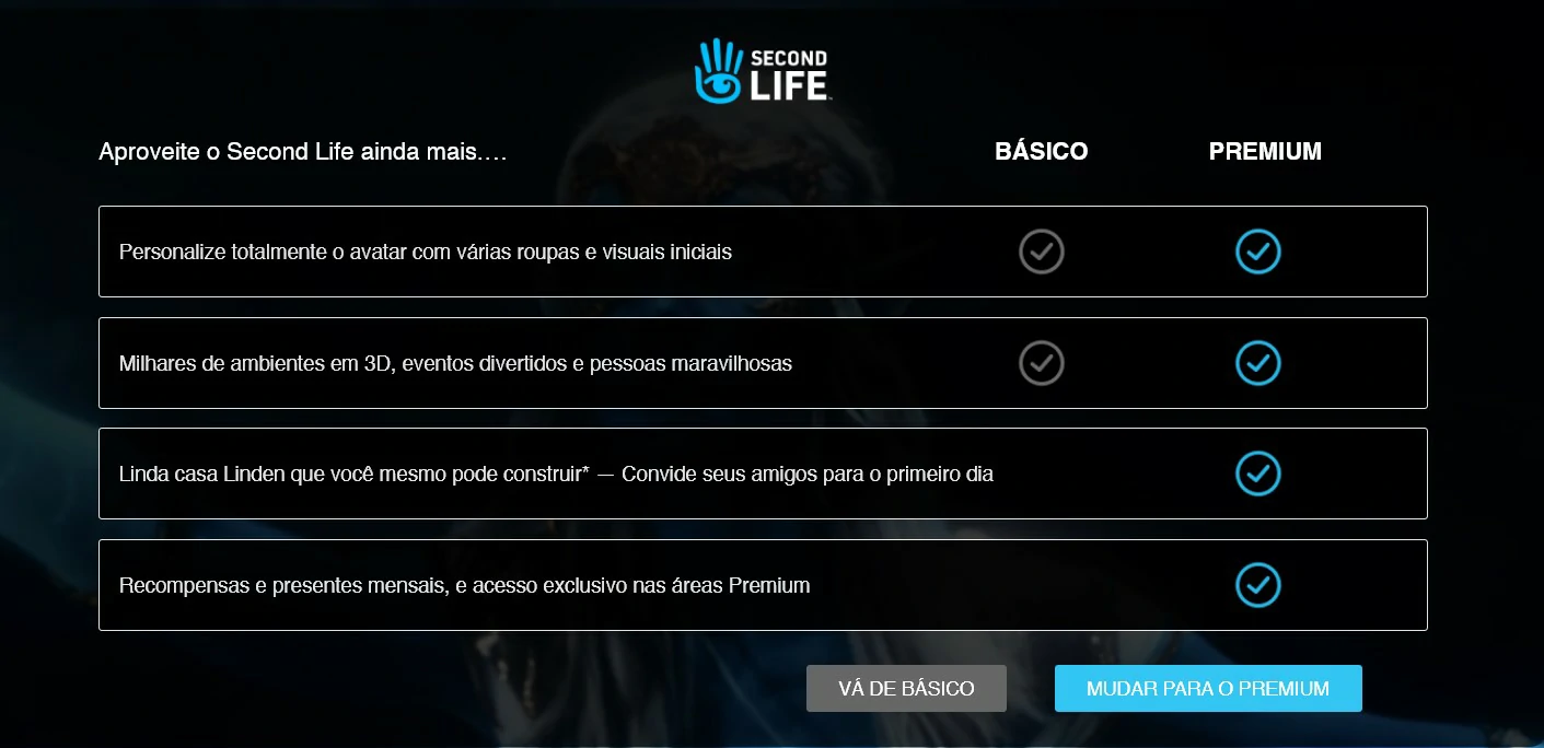 Selecione um pacote- como baixar e instalar o second life
