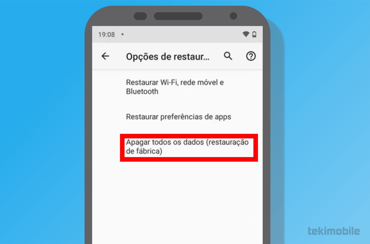 Toque em apagar todos os dados - Como formatar celular Motorola
