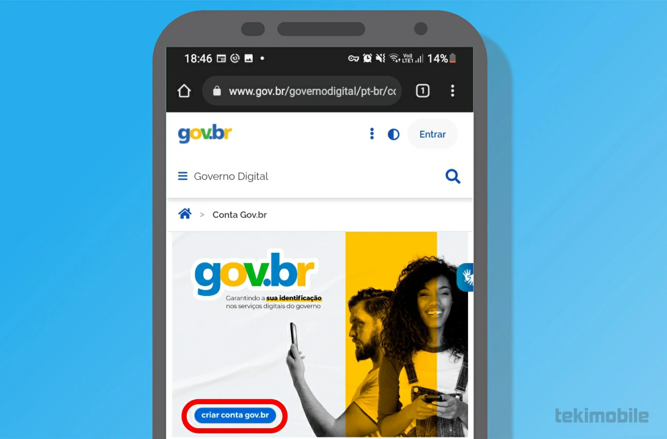 Toque sobre a opção indicada - Como fazer prova de vida do INSS pelo celular