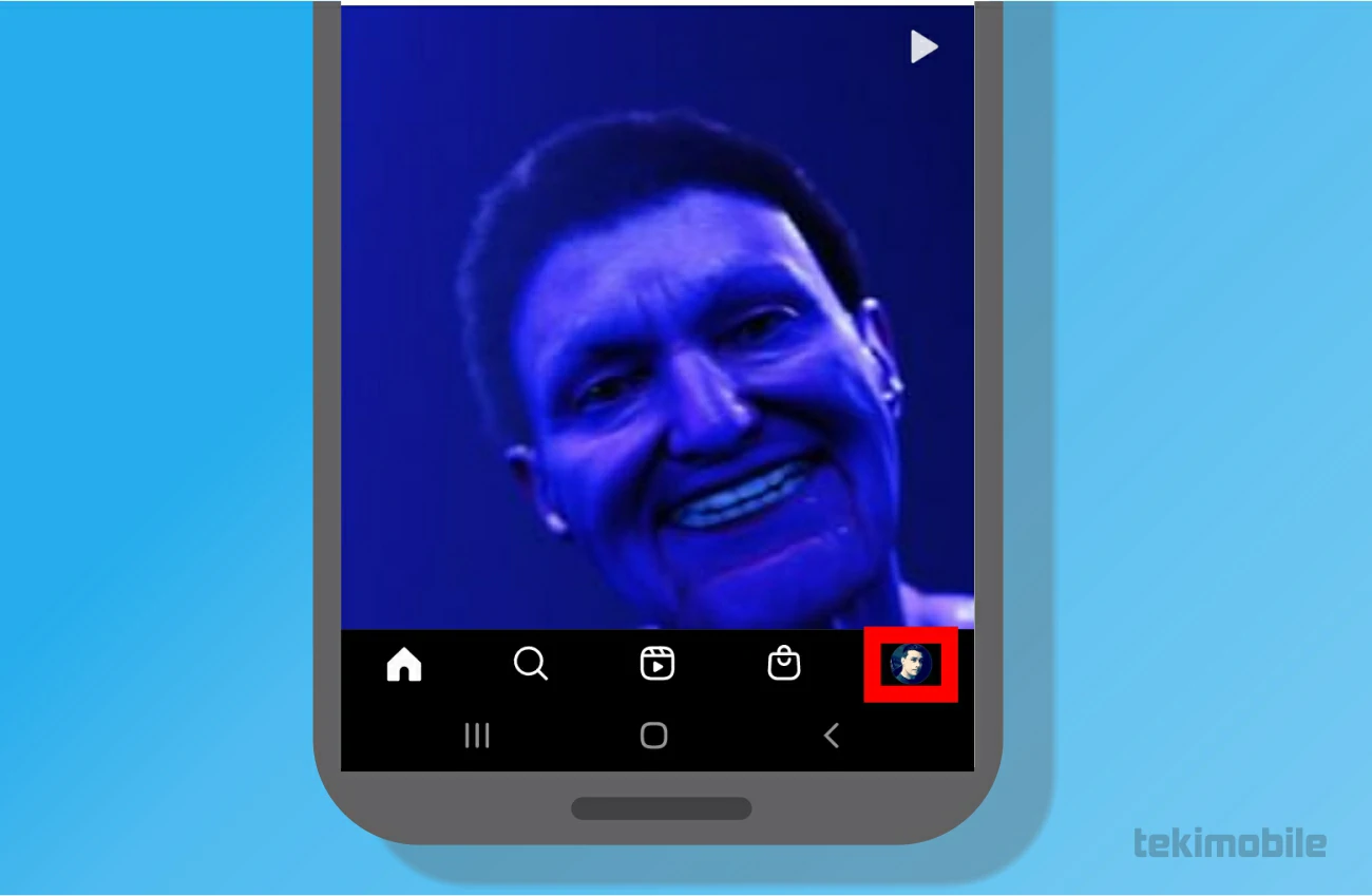 Toque sobre sobre sua foto no canto inferior a direita da tela - Metaverso como criar Avatar no Instagram