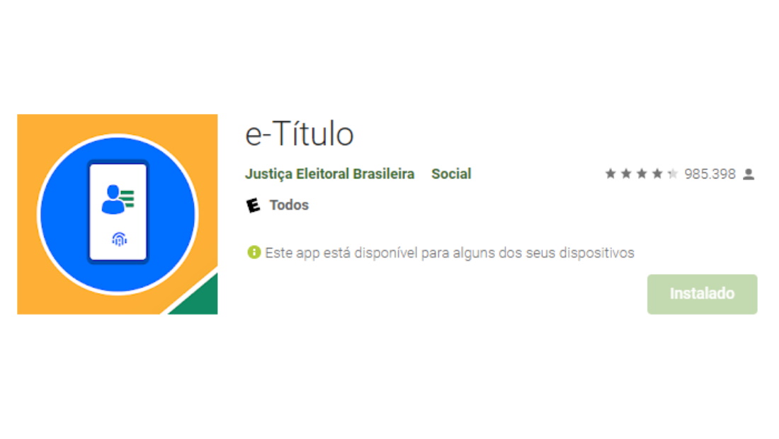 Use o título pelo aplicativo