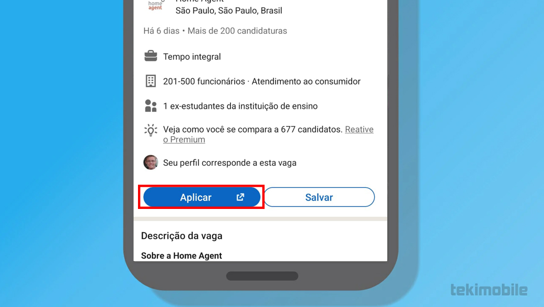 Vá em Aplicar para realizar o processo