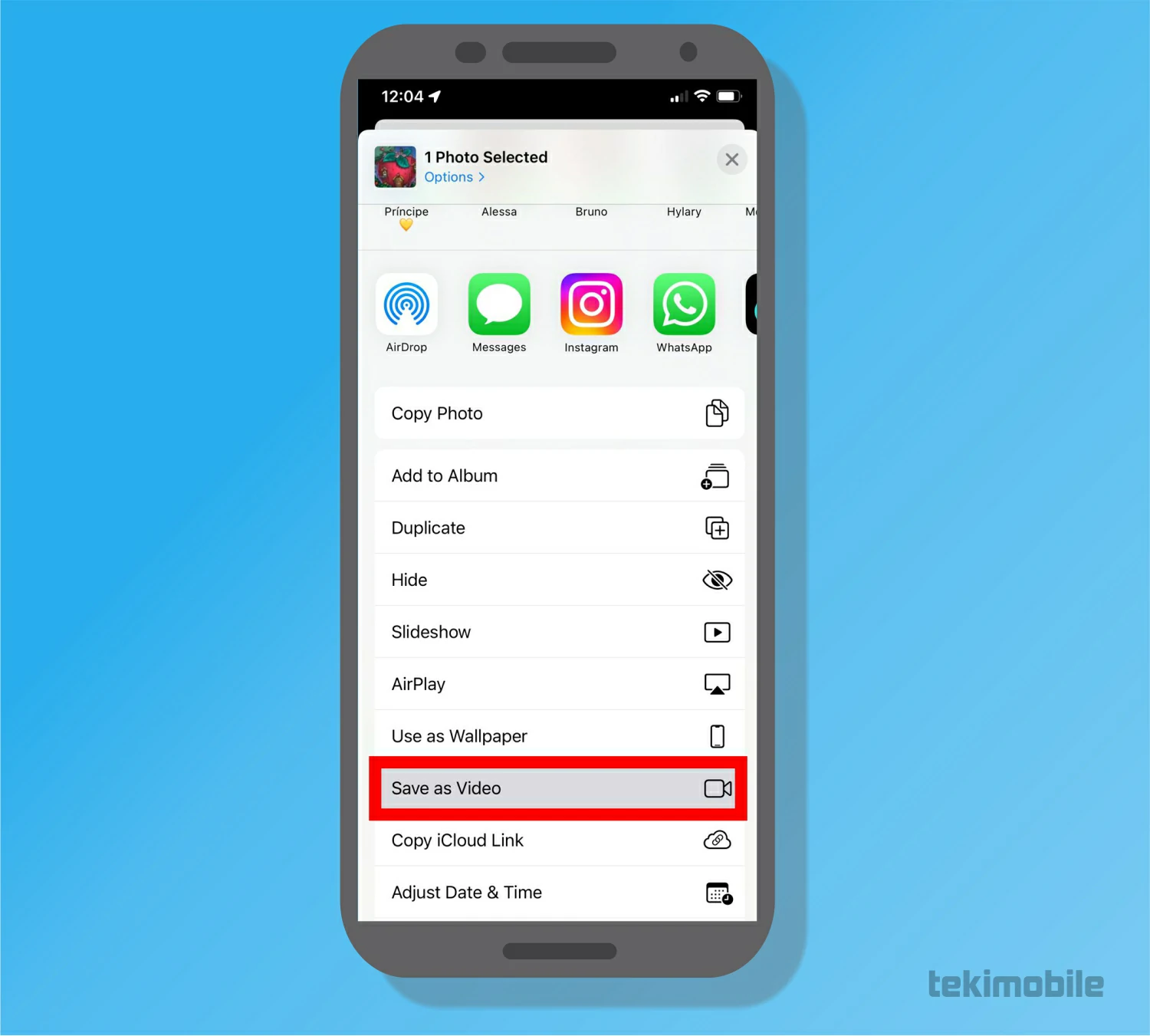 Toque na opção de Salvar - 7 modos para tirar marca d'água tiktok