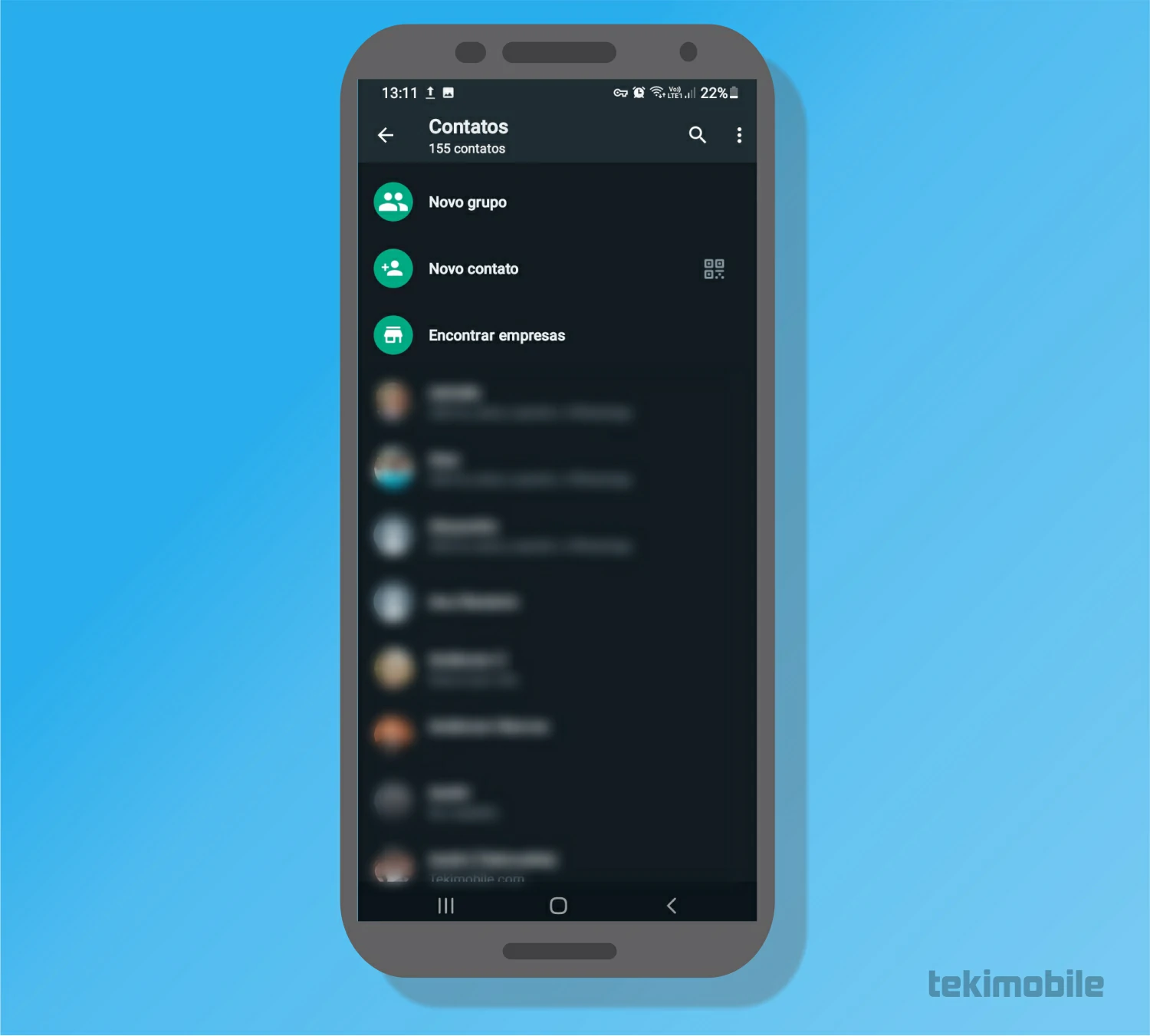 selecione um contato - Como compartilhar foto do Instagram no WhatsApp