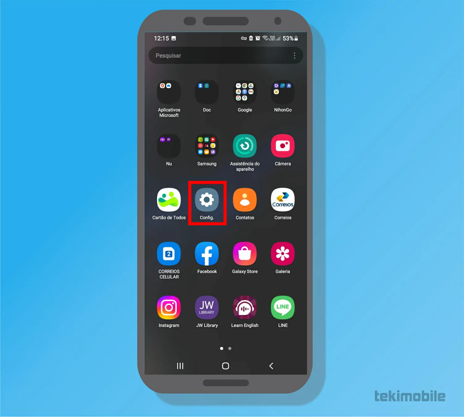 Abra as configurações - Como tirar propaganda do celular