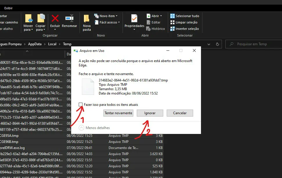 Aperte em ignorar - Como otimizar o Windows