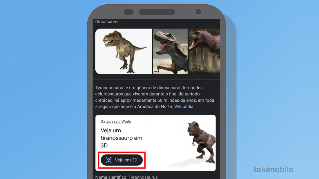Aprenda como ver dinossauro 3D facilmente
