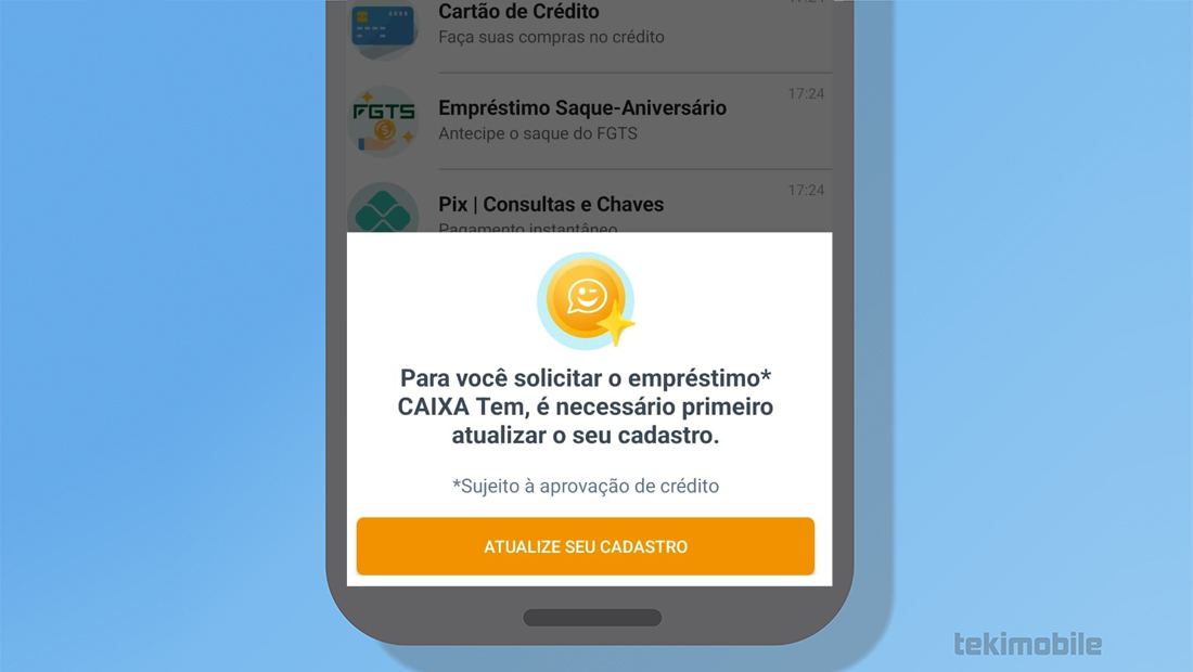 Atualizar o cadastro é bem simples