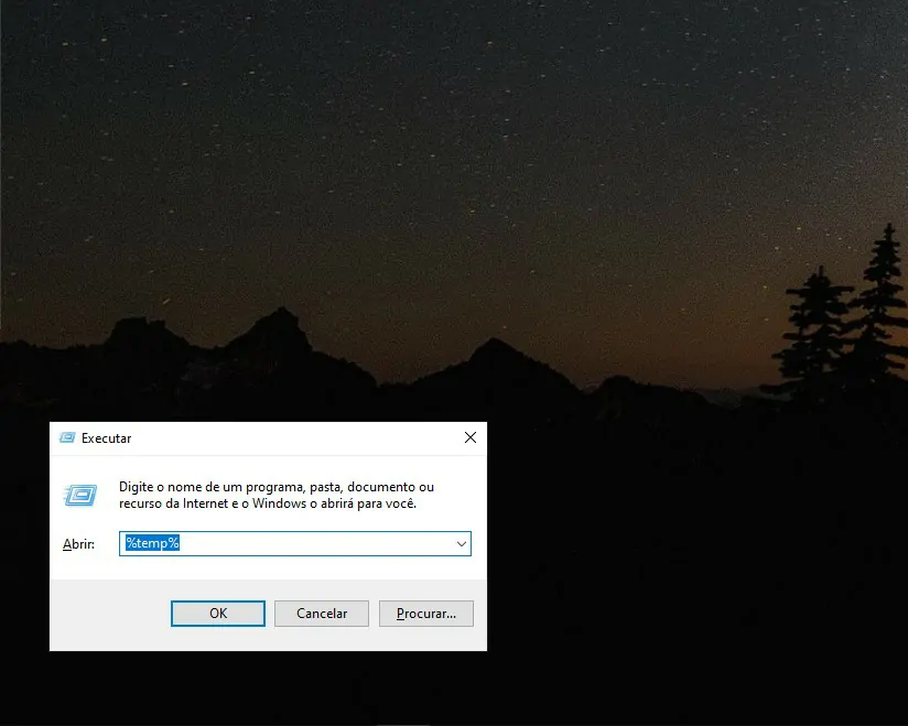 Digite temp - Como otimizar o Windows