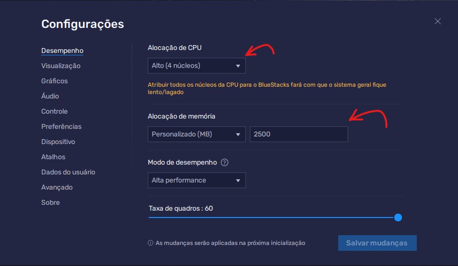 Mexa em alguma configurações - Como jogar Clash Royale no PC