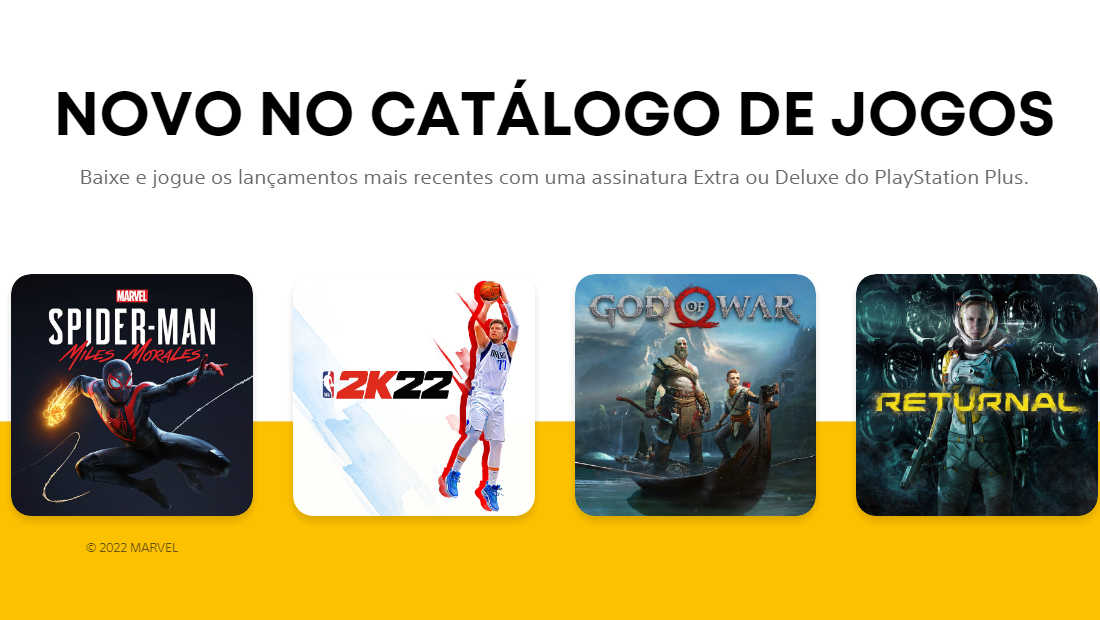O catálogo de jogos chega ao PS Plus
