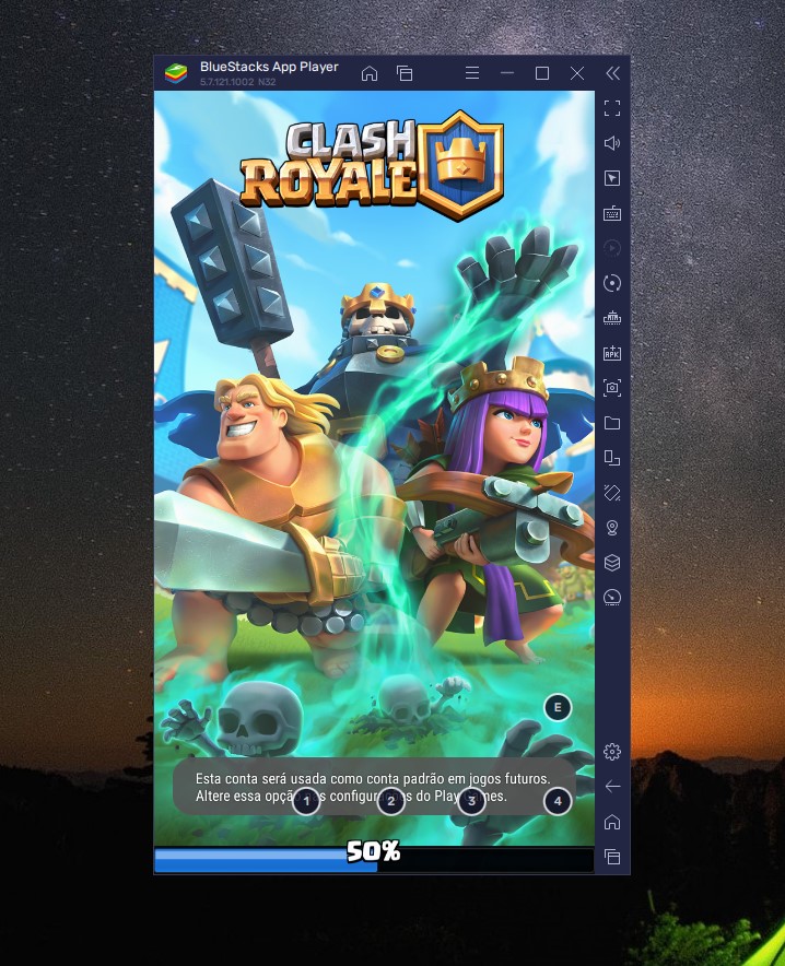 Toque em Jogar - Como jogar Clash Royale no PC