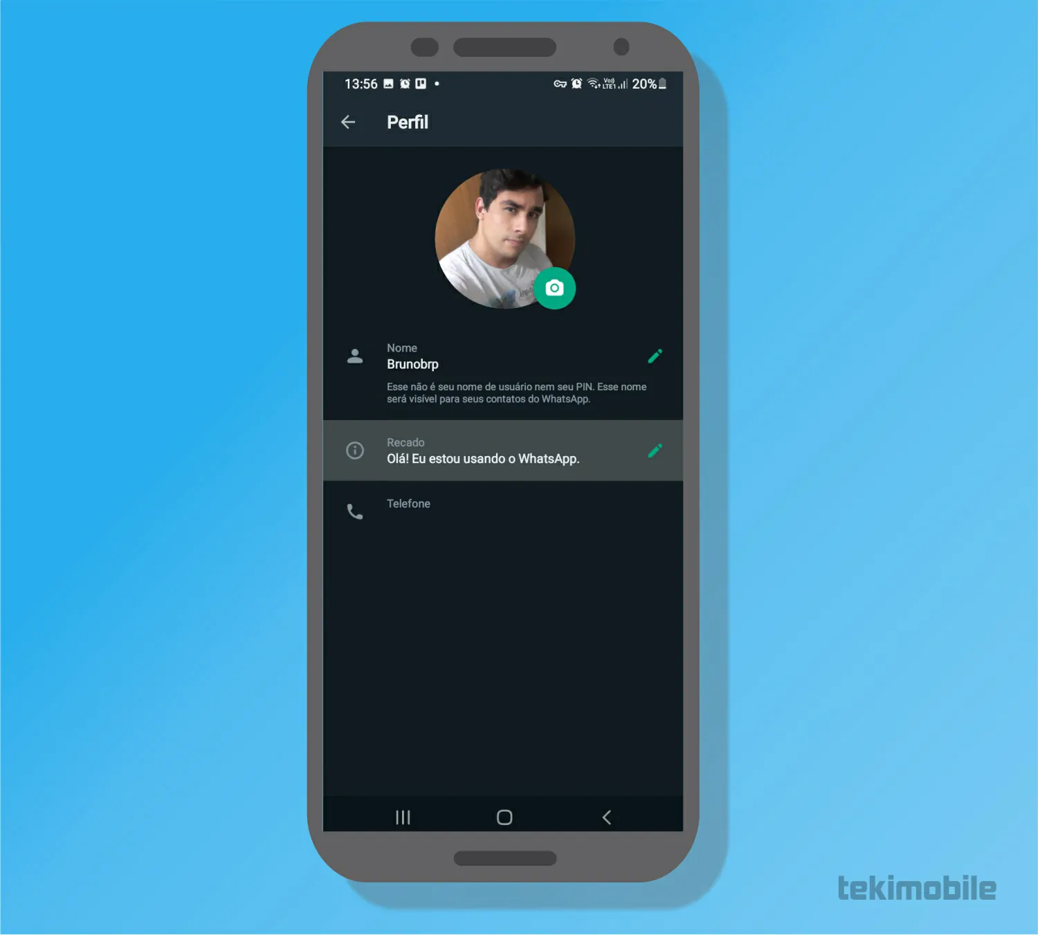 Toque sobre recado - Como usar os recados para WhatsApp