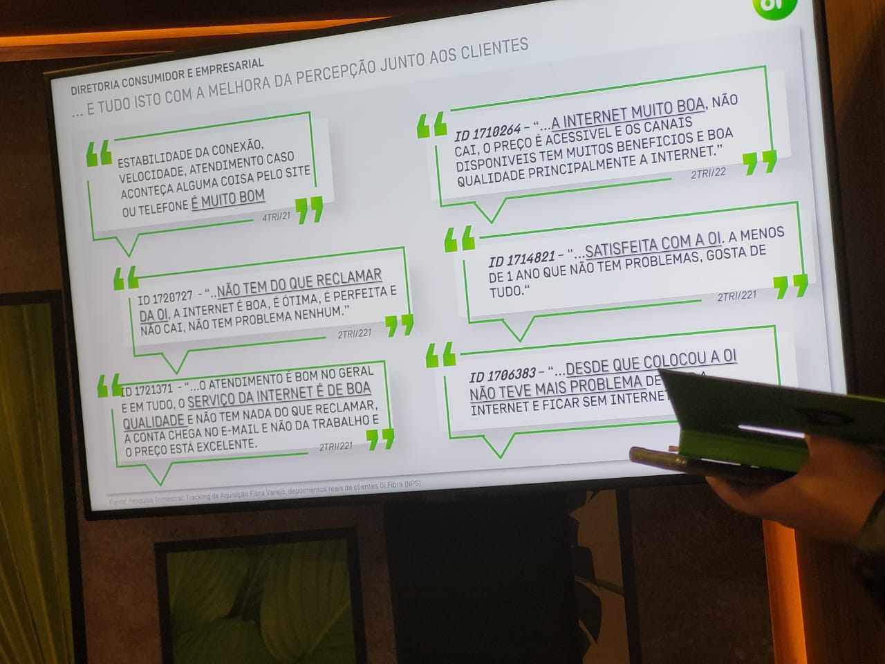 Avaliação dos usuários ajudou no feedback