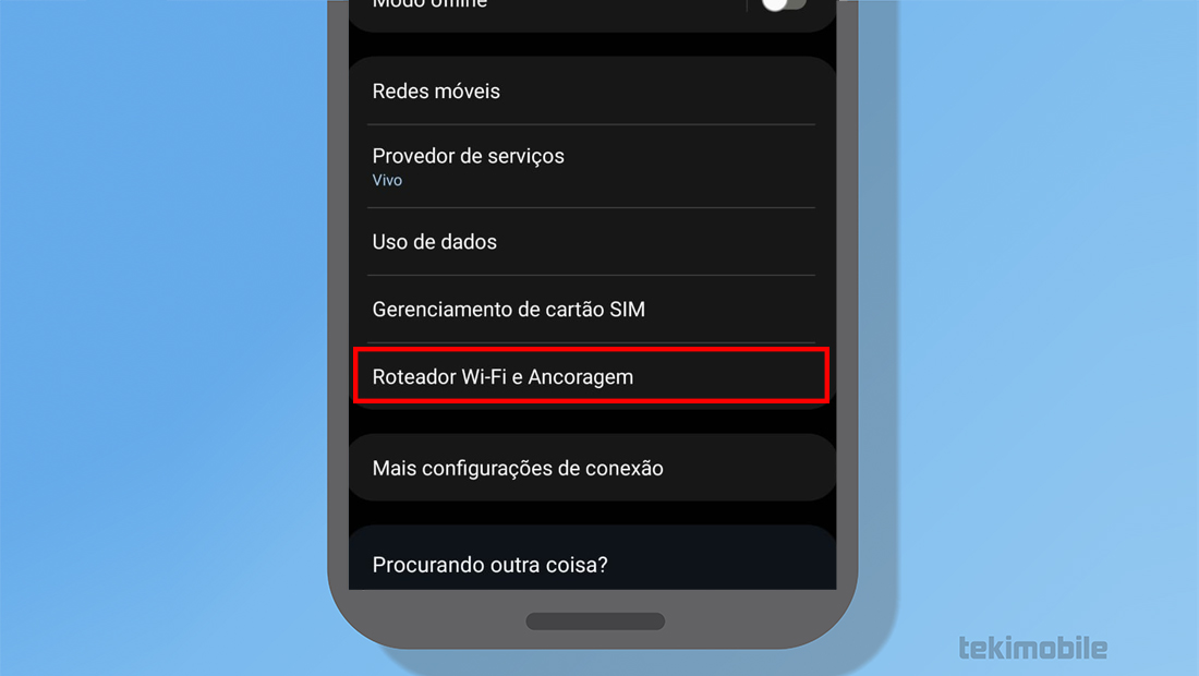 A opção pode estar com nome diferente no seu celular