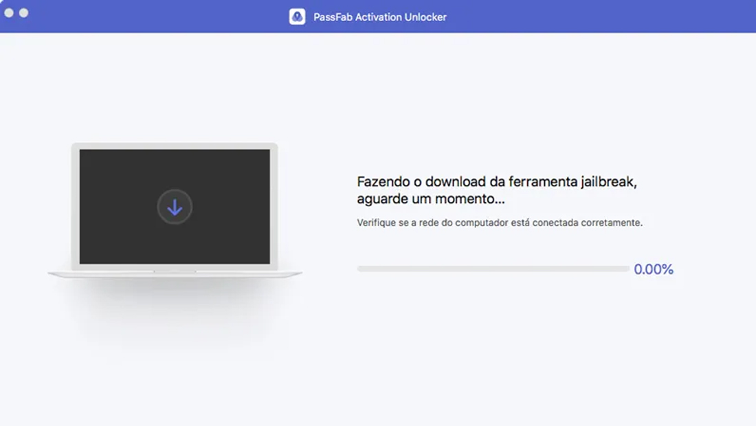 Aguarde o download no software em si