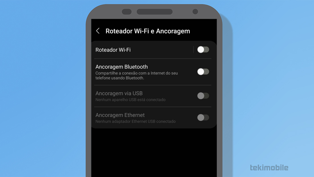 Ative a funcionalidade no seu dispositivo