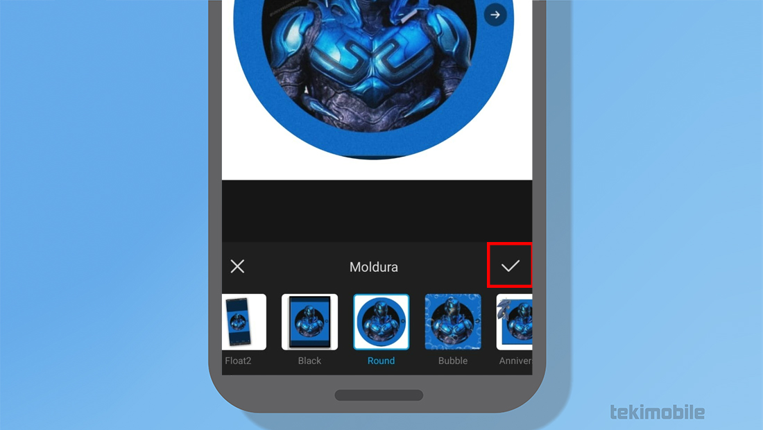 Depois de confirmar, basta inserir a imagem