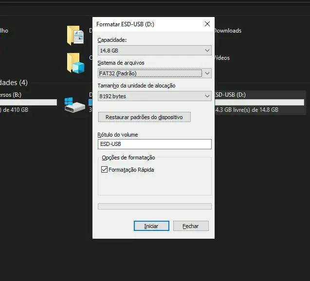 Formate o pendrive - Como limpar um pendrive no PC ou Mac