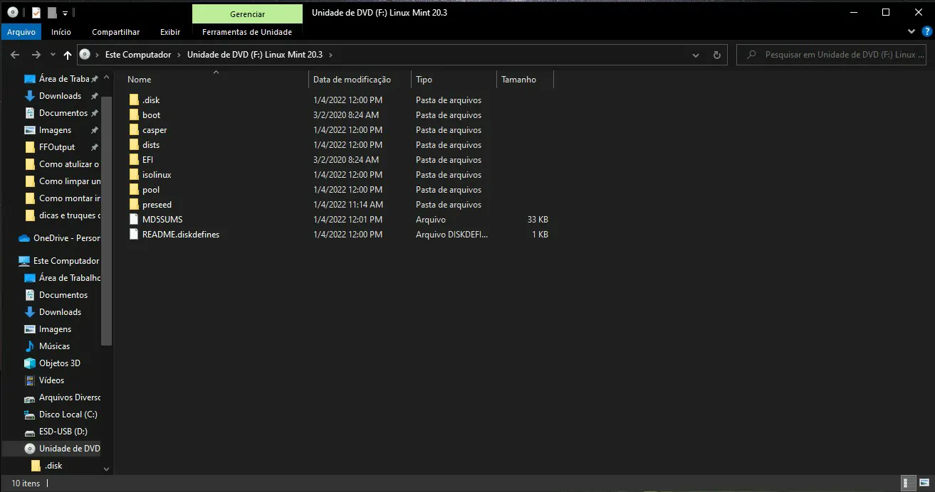 Imagem ISO aberta - Como montar imagem ISO no Windows sem programas