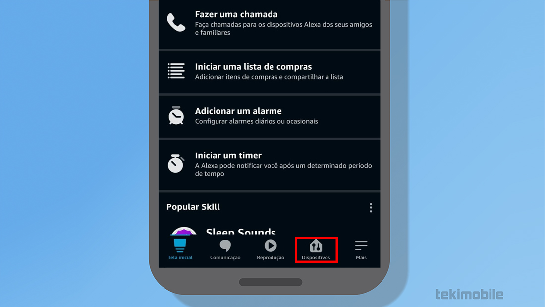 O ícone é o quarto na barra