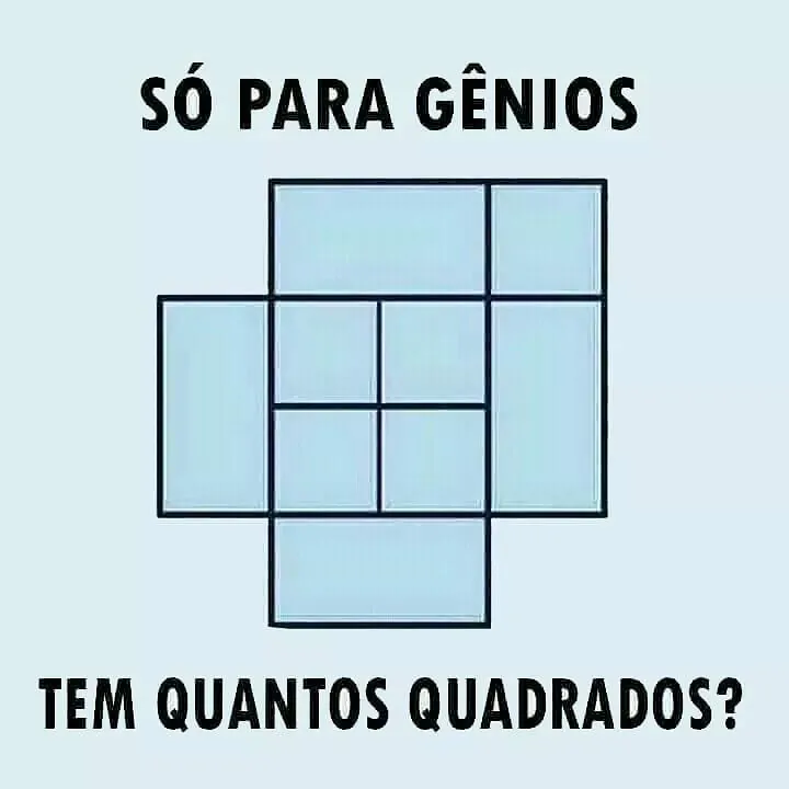 Quantos quadrados há (Gênio Quiz) - 30 brincadeiras para Status e grupos do WhatsApp 2022