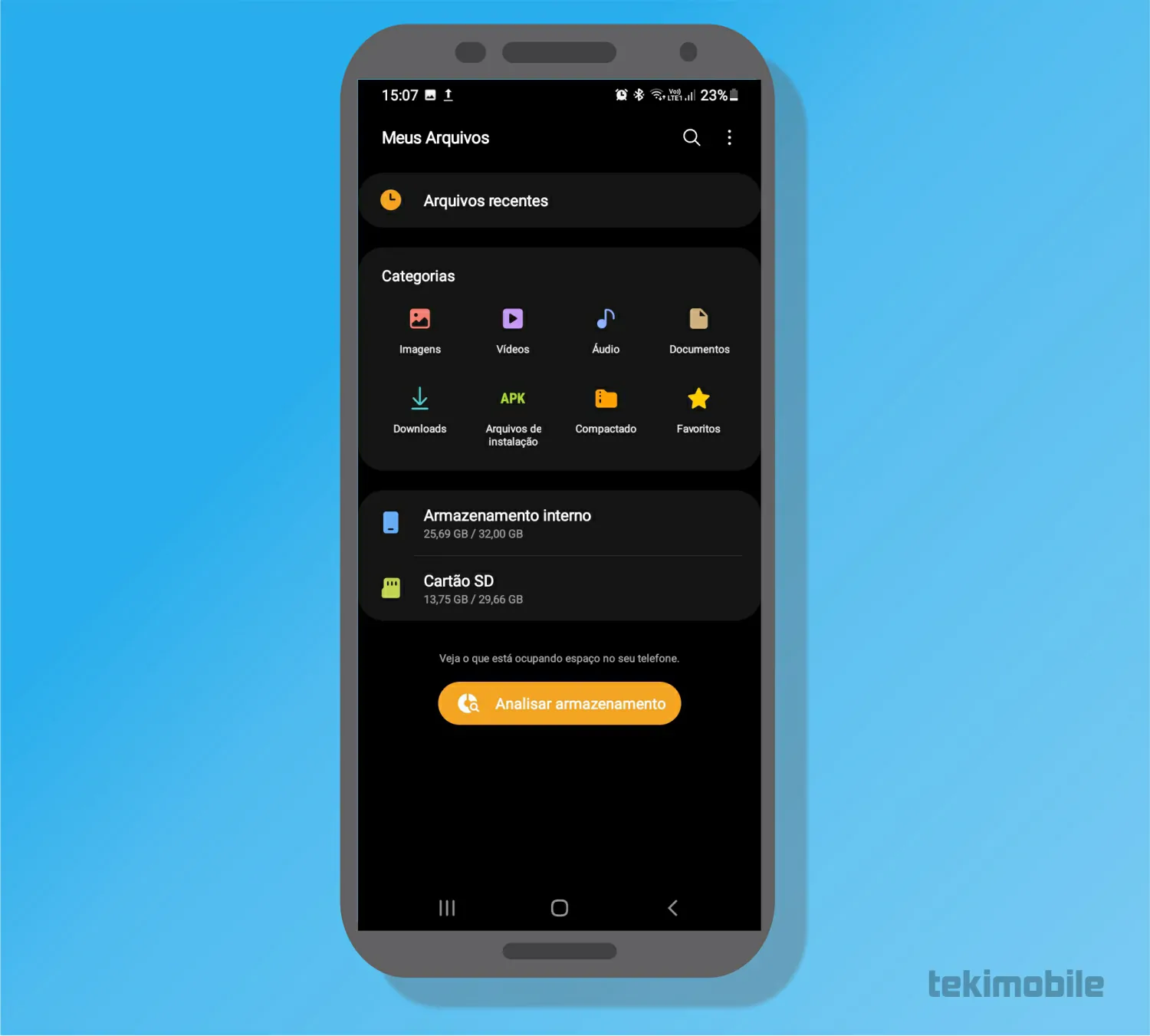 Tela de armazenamento - 10 coisas que o Android é melhor que iPhone