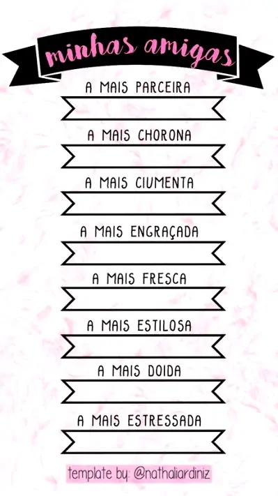 Tipo de Amigas (pinterest) - 30 brincadeiras para Status e grupos do WhatsApp 2022